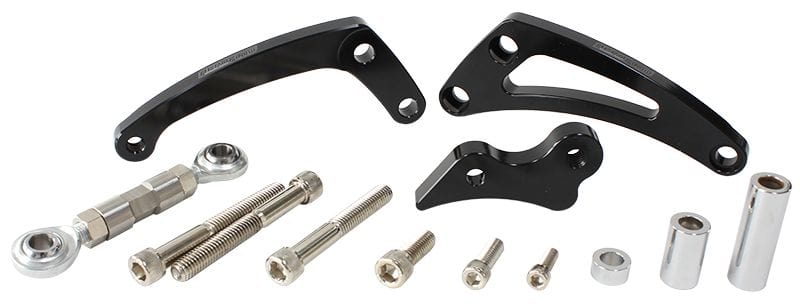 Aeroflow Performance Black Finish. Suit SB Chevy with Short Water Pump Aeroflow Low Mount Billet Alternator Bracket (Passenger Side) AF64-4004BLK SR