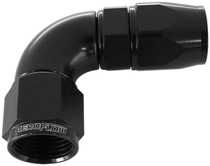 Aeroflow 570 Series PTFE 90° Hose End -10AN AF573-10DBLK