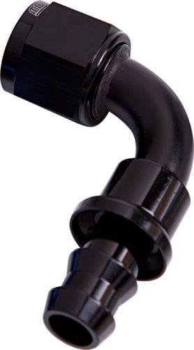 Aeroflow Performance Black Finish. Suits 400 & 500 Series Hose Aeroflow 400 Series Push Lock 90° Hose End -12AN AF403-12BLK SR