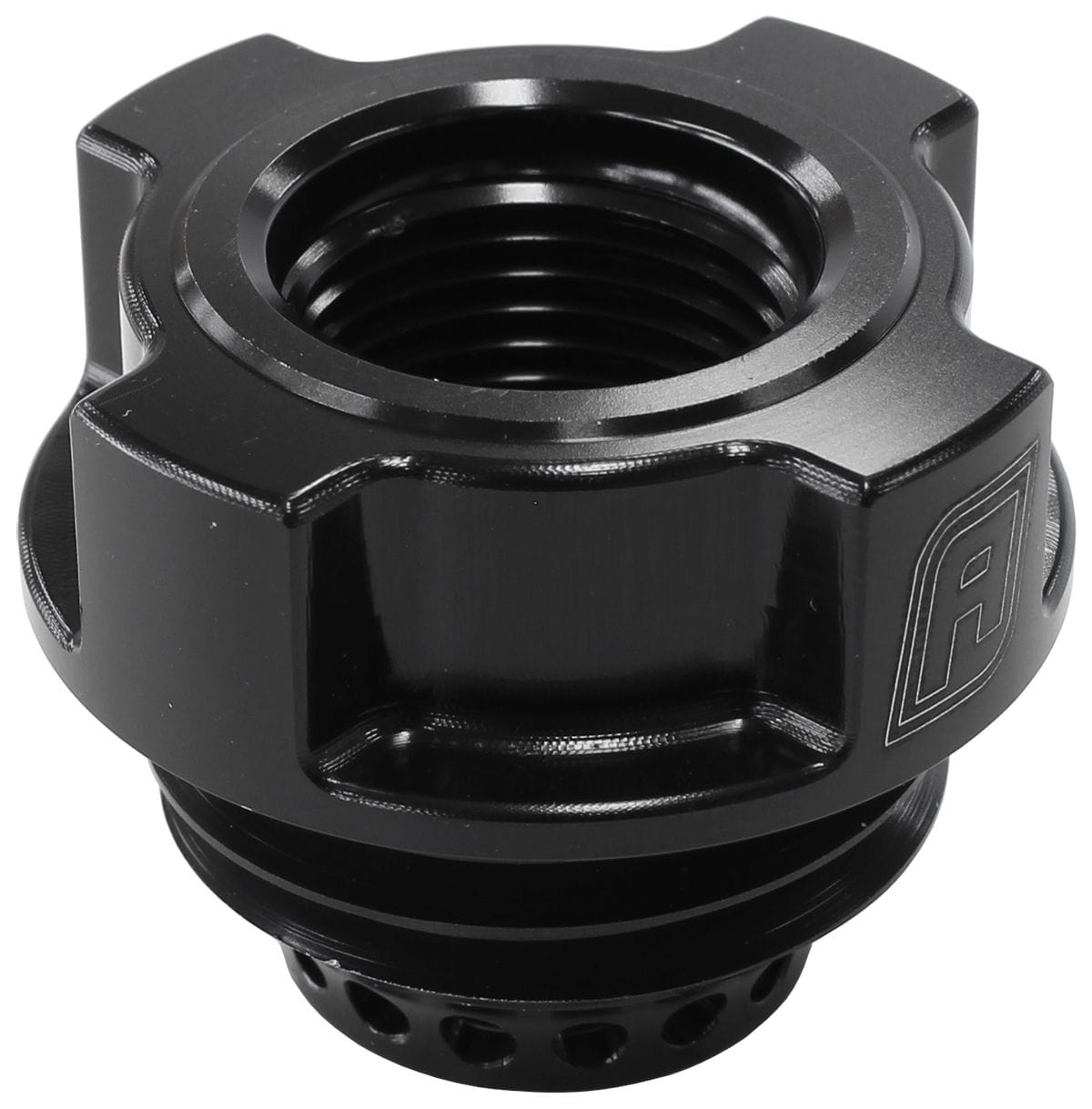 Aeroflow Performance Black Finish. Suits Ford 4.0L 'Barra' 6 Cylinder Engine Aeroflow Oil Fill/Breather Cap AF708-10-12BLK SR