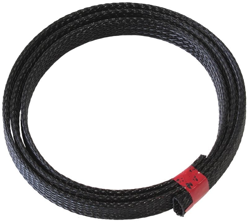 Aeroflow Performance Black Finish, Tight Weave High Coverage Aeroflow Flex Braid Wrap 1/2" (12.70mm) I.D. 7.6 Meter Length AF91-7551 SR