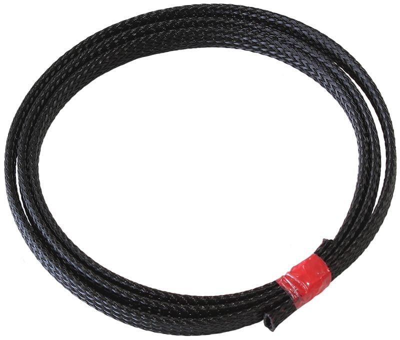 Aeroflow Performance Black Finish, Tight Weave High Coverage Aeroflow Flex Braid Wrap 1/4" (6.35mm) I.D. 7.6 Meter Length AF91-7550 SR