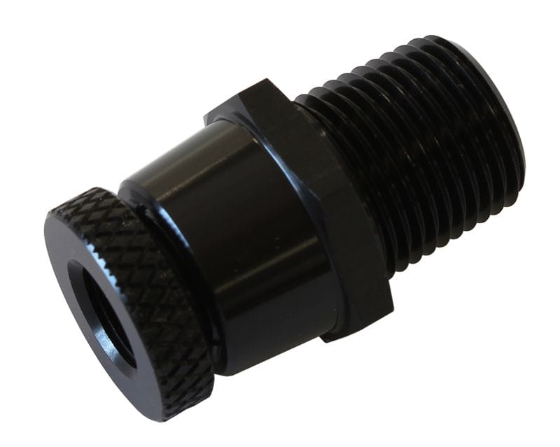 Aeroflow Performance Black Finish With 1/8" NPT Female Thread For Remote Draining Aeroflow Universal Drain Valve 3/8" NPT AF615-01BLK SR