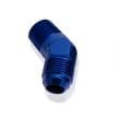 Aeroflow Performance Blue Aeroflow 45° NPT to Male Flare Adapter 1/8" to -6AN AF823-06-02 SR