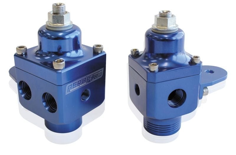 Aeroflow Performance Blue Finish. 4-12 psi. Rated to 750 HP Aeroflow Billet 2-Port Carburettor Fuel Pressure Regulator -8 ORB AF66-2047 SR