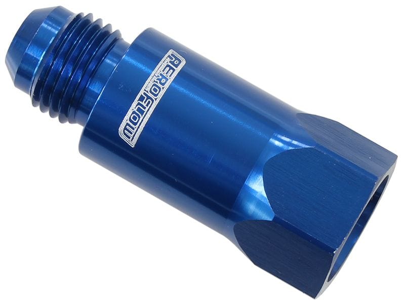 Aeroflow Performance Blue Finish. -6 Female ORB to -6 Male AN Aeroflow Roll Over Valve -6AN AF614-06 SR