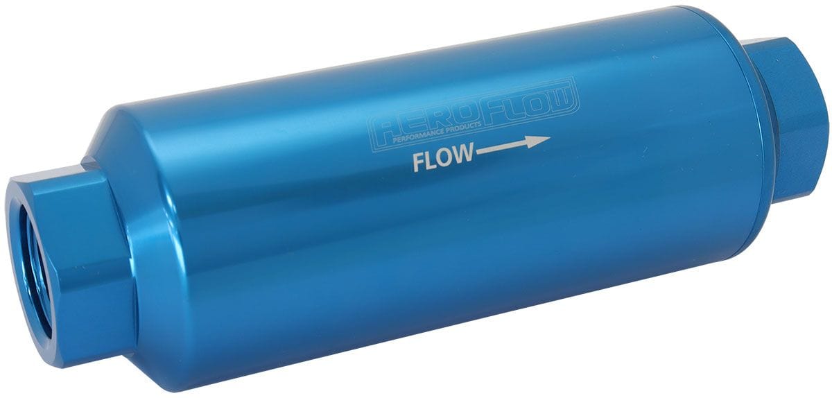 Aeroflow Performance Blue Finish. 7" x 2.4" Aeroflow 10 Micron Pro Filter with -12AN ORB Ports AF66-2043-10 SR
