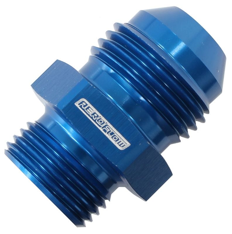 Aeroflow Performance Blue Finish Aeroflow 1/4" BSPP to -6AN Adapter AF750-06 SR