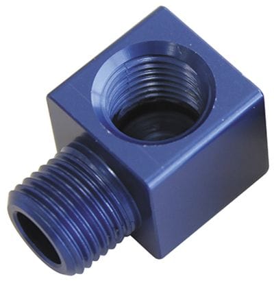 Aeroflow Performance Blue Finish Aeroflow 90° Female 1/8" NPT to Male 1/8" NPT Elbow AF896-02 SR