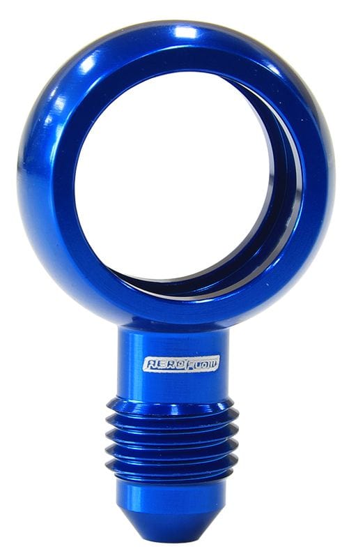 Aeroflow Performance Blue Finish Aeroflow Alloy AN Banjo Fitting 18mm to -4AN AF726-04 SR
