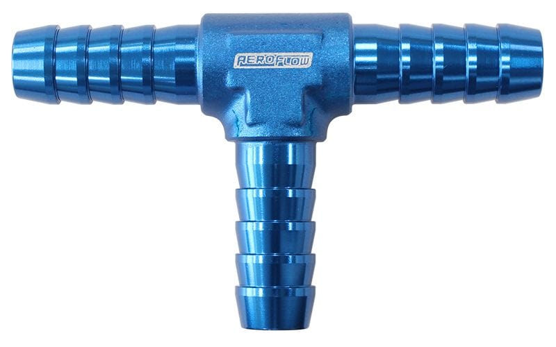 Aeroflow Performance Blue Finish Aeroflow Aluminium T-Piece 3/8" (10mm) O.D AF64-4205 SR