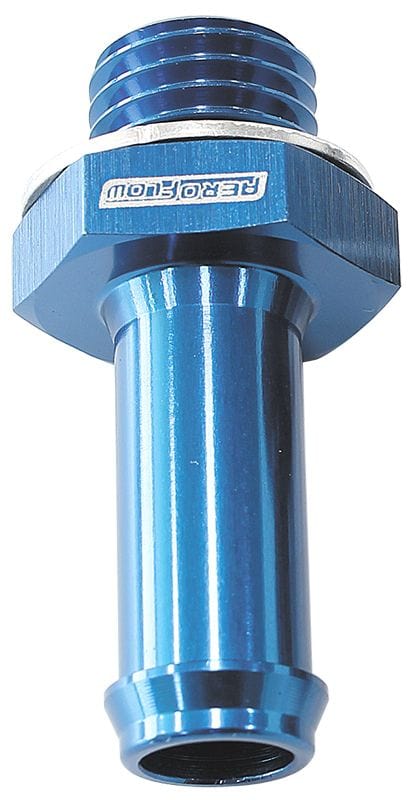 Aeroflow Performance Blue Finish Aeroflow Barb EFI Fuel Pump Adapter M14 x 1.5mm to 3/8" AF746-02 SR