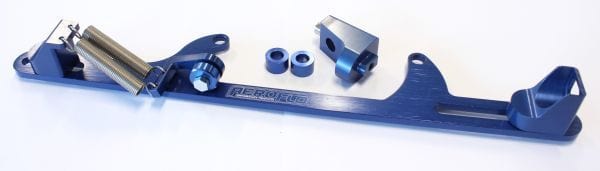 Aeroflow Performance Blue Finish Aeroflow Billet Throttle Cable Bracket 4500 Dominator Style AF64-2002 SR