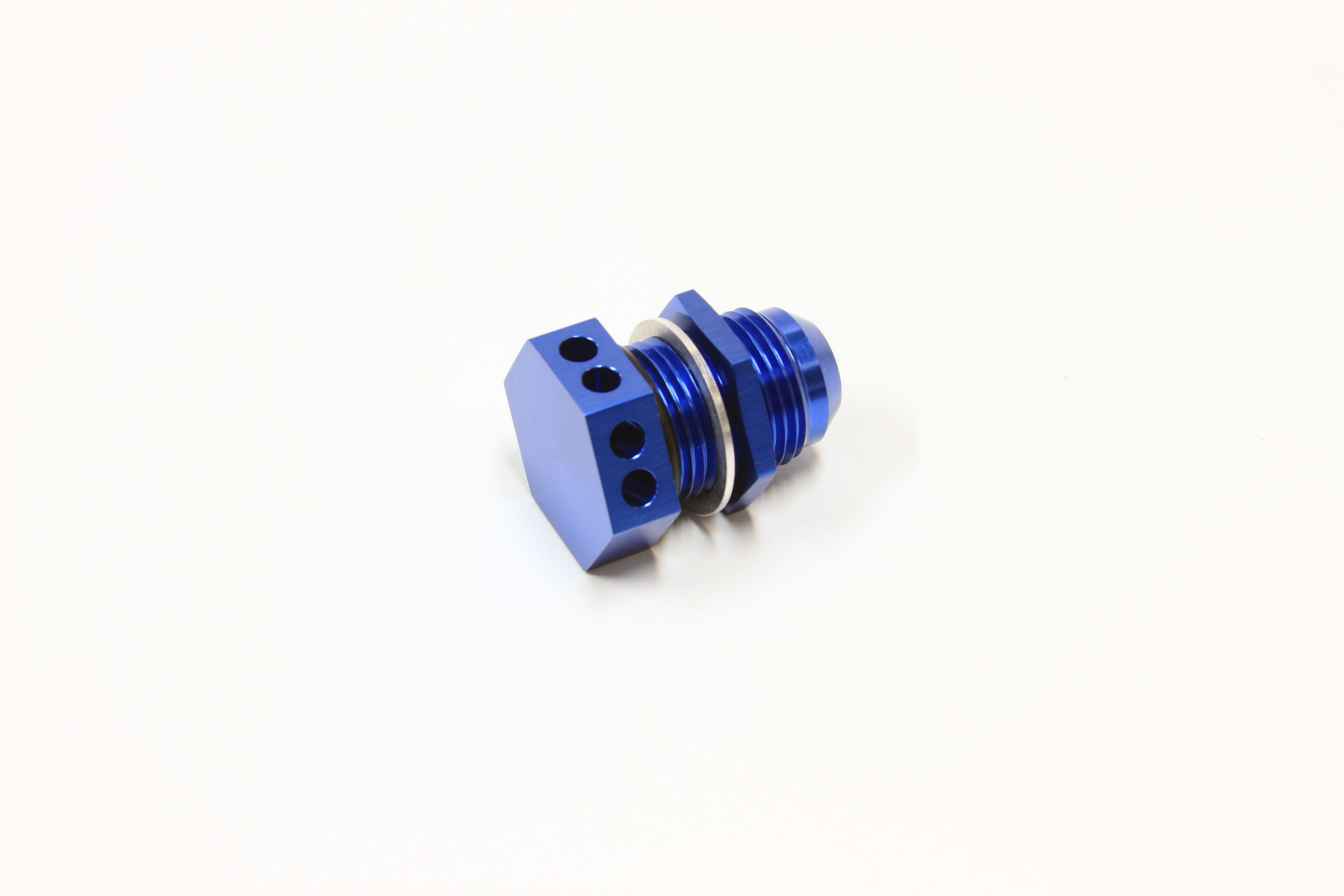 Aeroflow Performance Blue Finish Aeroflow Bolt In Breather Bulkhead -10 AF777-10 SR