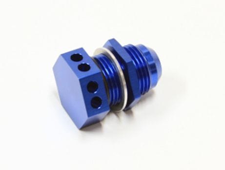 Aeroflow Performance Blue Finish Aeroflow Bolt In Breather Bulkhead -12 AF777-12 SR