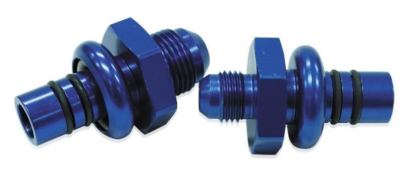 Aeroflow Performance Blue Finish Aeroflow Ford EFI Regulator Adapter -6AN with .435" Shank AF64-4356 SR