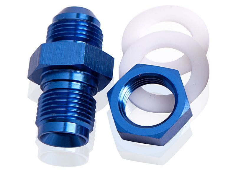 Aeroflow Performance Blue Finish Aeroflow Fuel Cell Fitting -16AN AF921-16 SR