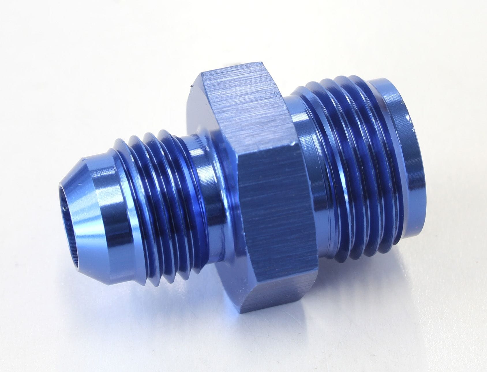 Aeroflow Performance Blue Finish Aeroflow Inverted Seat Adapter 11/16"-18 to -6AN AF705-06 SR