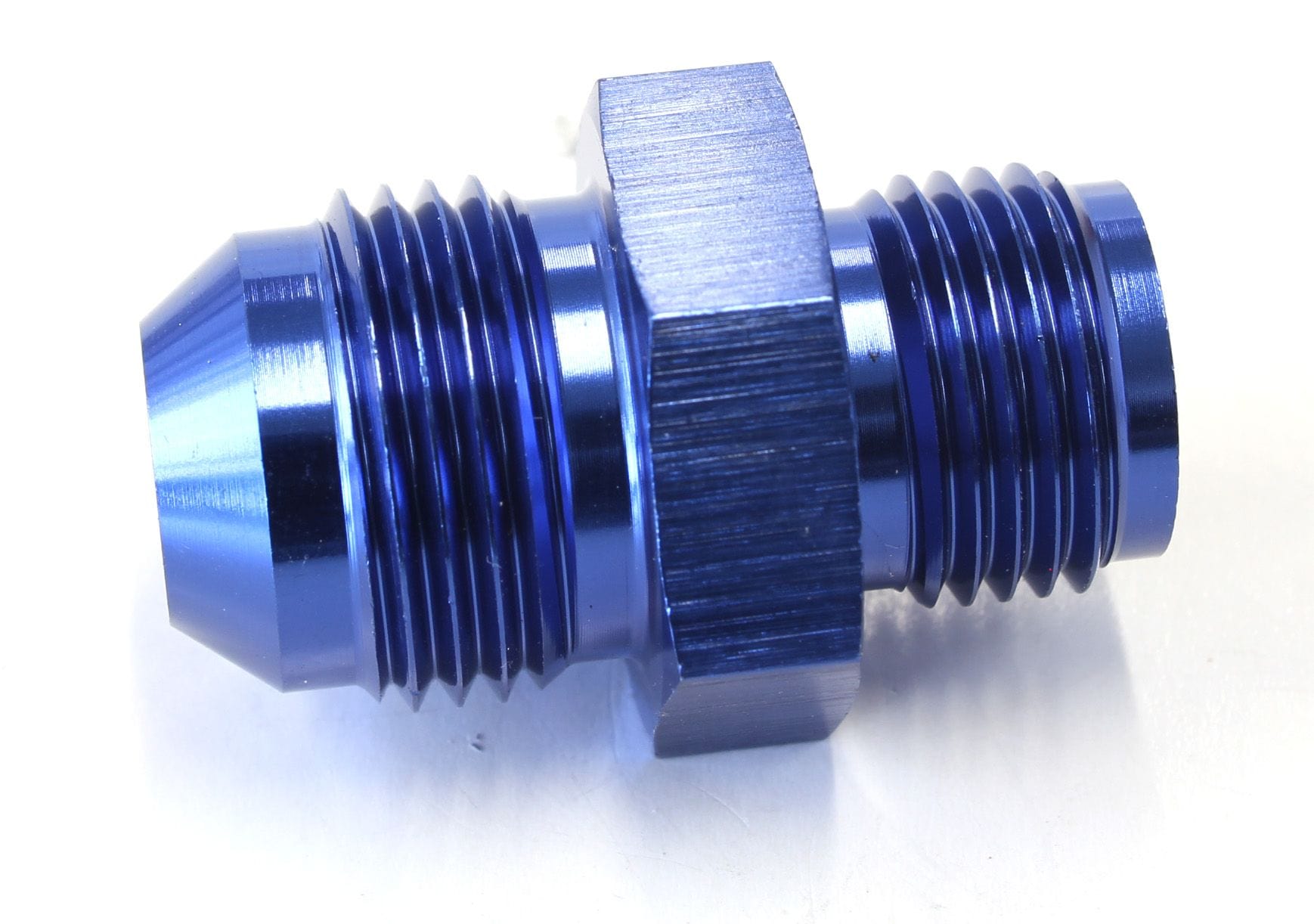 Aeroflow Performance Blue Finish Aeroflow Inverted Seat Adapter 5/8"-18 to -8AN AF704-08 SR