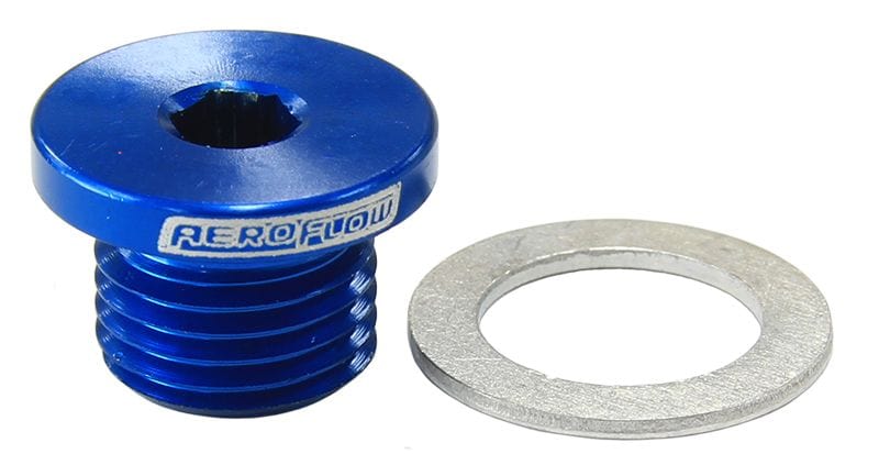 Aeroflow Performance Blue Finish Aeroflow Metric Port Plug M12 x 1.25 AF814-M12-01 SR