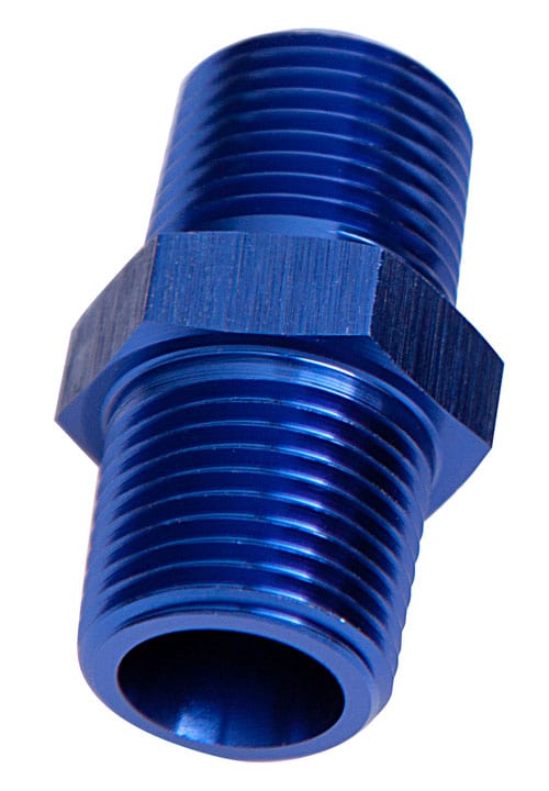 Aeroflow Performance Blue Finish Aeroflow NPT Male Coupler 3/8" AF911-06 SR