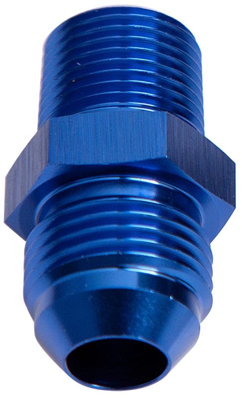Aeroflow Performance Blue Finish Aeroflow NPT to Straight Male Flare Adapter 1/2" to -12AN AF816-12-08 SR