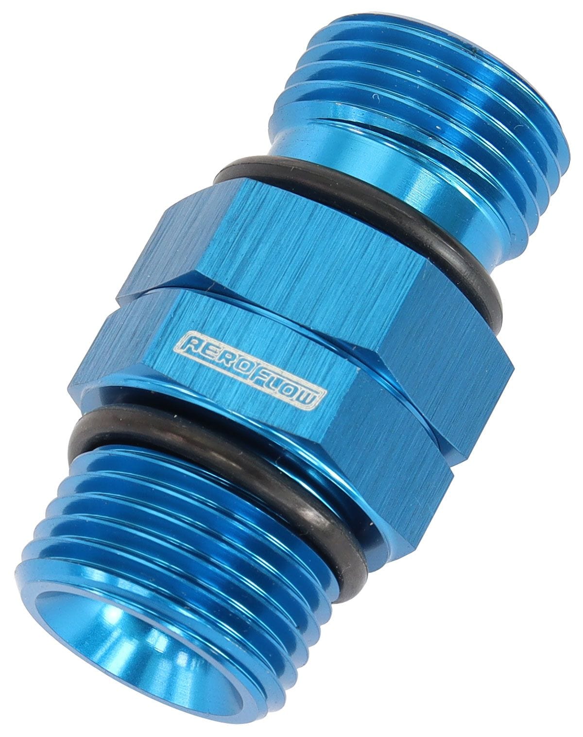 Aeroflow Performance Blue Finish Aeroflow ORB Male to Male Swivel -6 ORB to -6 ORB AF929-06 SR