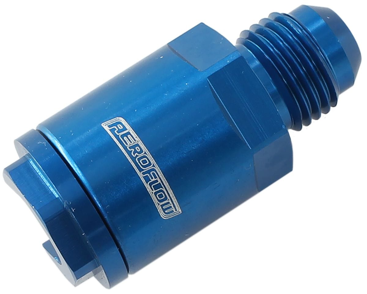 Aeroflow Performance Blue Finish Aeroflow Push-On EFI Fuel Fitting 3/8" Hose Pressure Side -6 AF808-02 SR