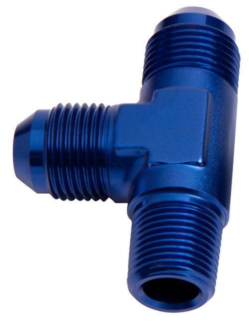 Aeroflow Performance Blue Finish Aeroflow Tee with NPT On Run 1/2" to -10AN AF826-10 SR