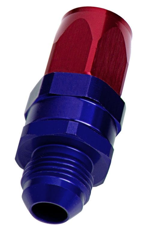 Aeroflow Performance Blue/Red Finish. Suit 100 & 450 Series Hose Aeroflow Male AN Taper Swivel Straight Hose End -8AN to -8AN AF840-08 SR
