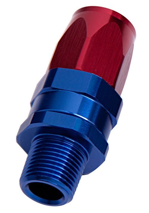 Aeroflow Performance Blue/Red Finish. Suit 100 & 450 Series Hose Aeroflow Male NPT Taper Swivel Straight Hose End 3/4" to -16AN AF830-16-12 SR