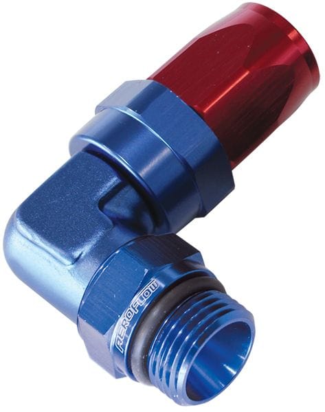 Aeroflow Performance Blue/Red Finish. Suit 100 & 450 Series Hose Aeroflow ORB Taper Swivel 90° Hose End -10AN to -8AN AF849-08-10 SR