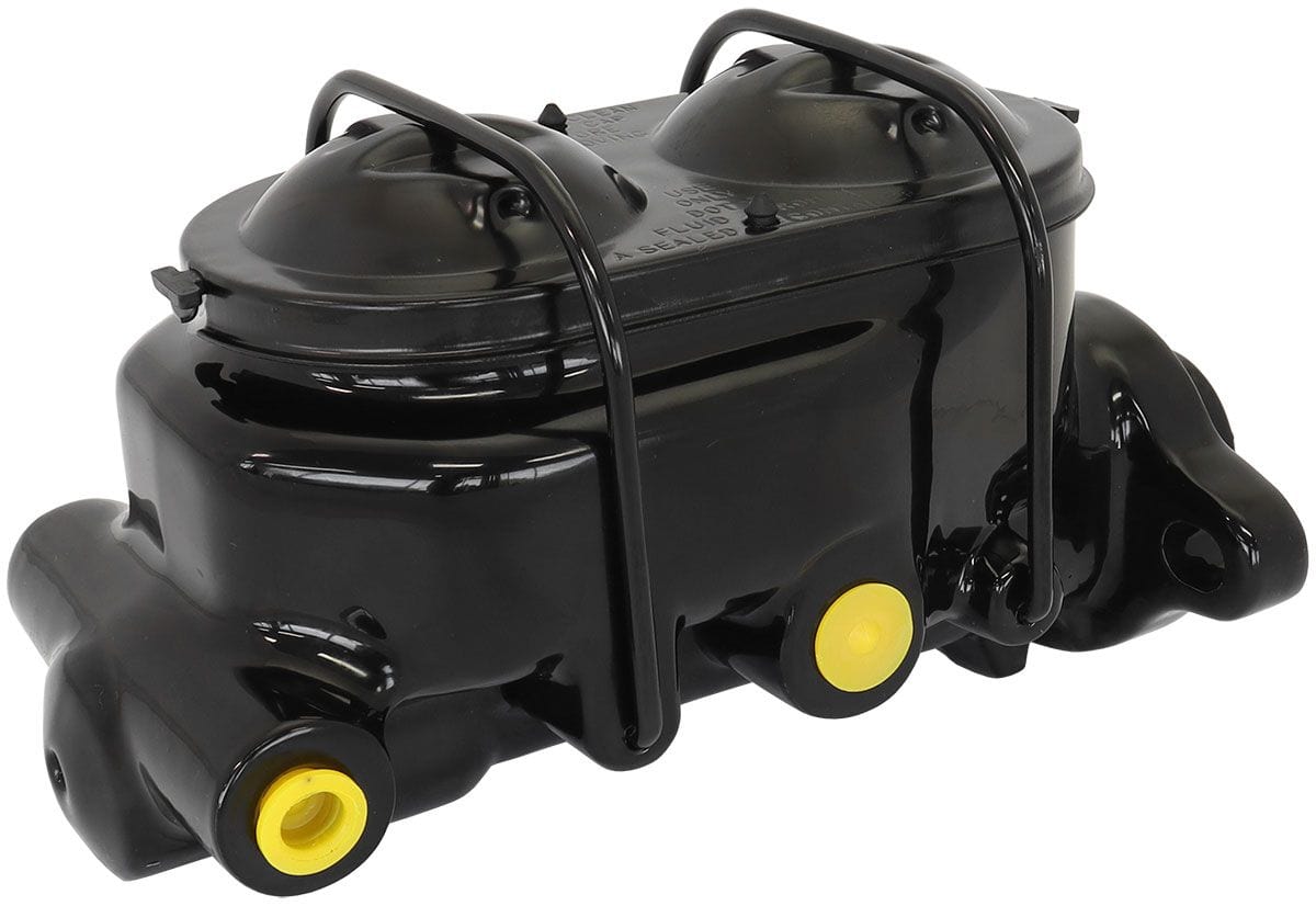 Aeroflow Performance Cast Iron with Dual Bowl s Aeroflow GM Brake Master Cylinder 1-1/8" Bore Black Finish AF300-155BLK SR