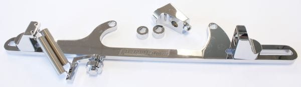 Aeroflow Performance Chrome Finish Aeroflow Billet Throttle Cable Bracket 4500 Dominator Style AF64-2002C SR