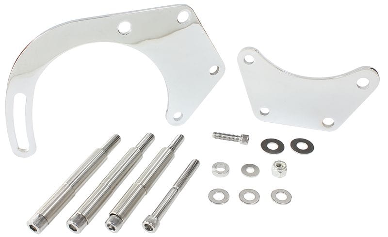 Aeroflow Performance Chrome Finish. Suit Big Block Chevy with Long Water Pump Aeroflow Low Mount Alternator Bracket AF64-4016 SR