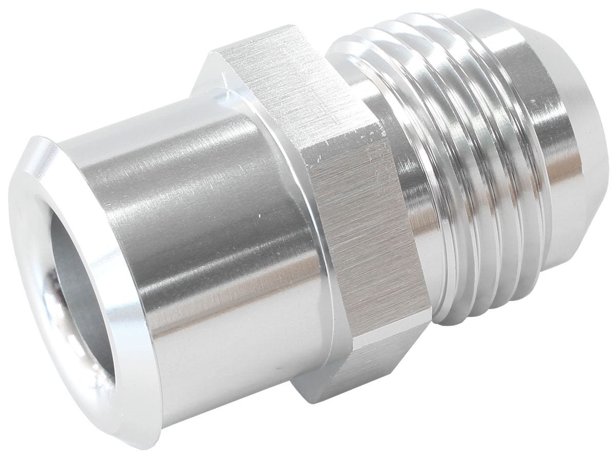 Aeroflow Performance Connect AN fitting to Rocker Covers with a rubber grommet, Silver Fin Aeroflow Push In Valve Cover Breather Adapter -12AN AF77-2012 SR