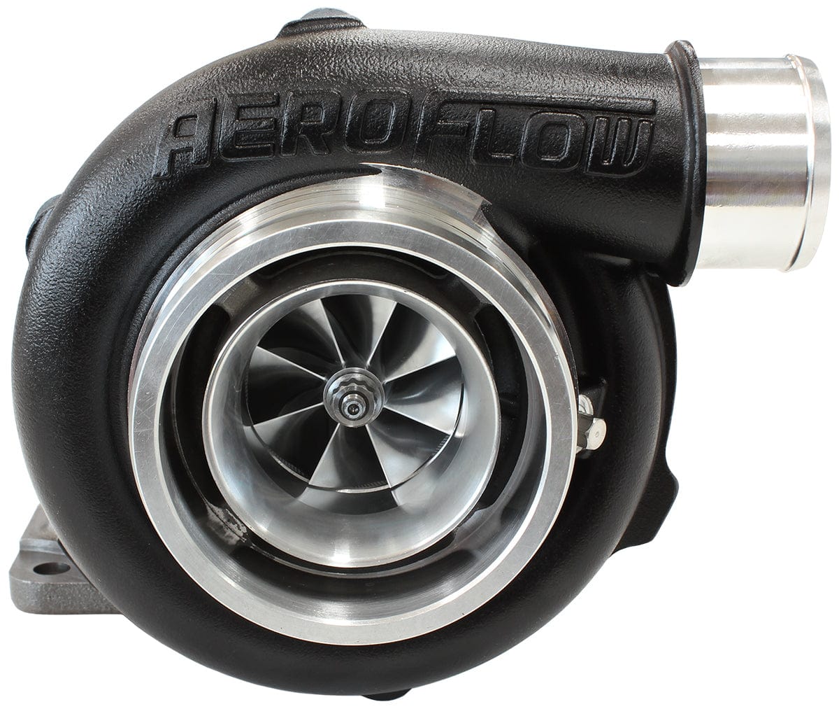 Aeroflow Performance External Wastegate, T3 Inlet Flange, V-Band Exhaust Flange Aeroflow BOOSTED 5455 .82 Turbocharger 650HP, Hi Temp Black Finish AF8005-3001BLK SR