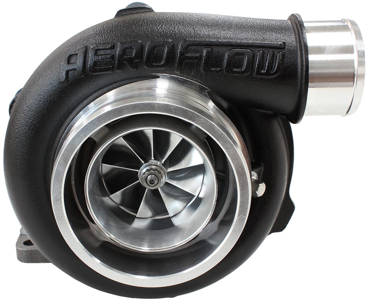 Aeroflow Performance External Wastegate, T3 Inlet Flange, V-Band Exhaust Flange Aeroflow BOOSTED 5855 .63 Turbocharger 750HP, Hi Temp Black Finish AF8005-3005BLK SR