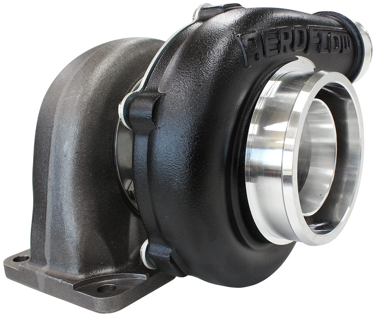 Aeroflow Performance External Wastegate, T3 Inlet Flange, V-Band Exhaust Flange Aeroflow BOOSTED 5862 .82 Turbocharger 750HP, Hi Temp Black Finish AF8005-3011BLK SR