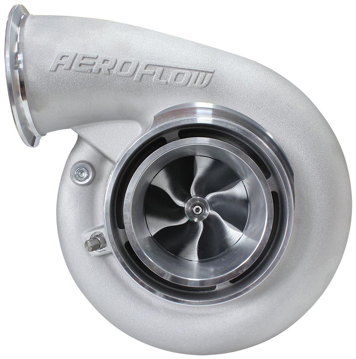 Aeroflow Performance External Wastegate, T4 Twin Entry Inlet Flange, V-Band Exhaust Flange Aeroflow BOOSTED B7875 T4 1.25 Reverse Rotation Turbocharger 1150HP, Natural Cast Finish SR