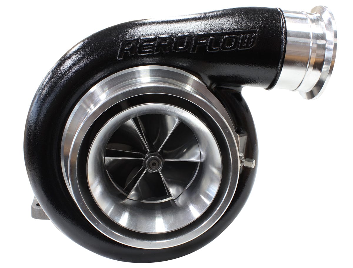 Aeroflow Performance External Wastegate, T6 Twin Entry Inlet Flange, V-Band Exhaust Flange Aeroflow BOOSTED 8888 T6 1.32 Turbocharger 1600HP, Hi Temp Black Finish AF8005-6011BLK SR