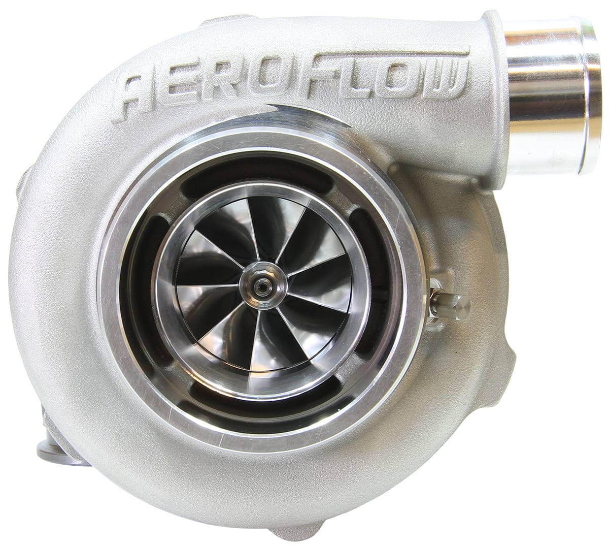 Aeroflow Performance External Wastegate, V-Band Inlet & Exhaust Flanges Aeroflow BOOSTED 5855 V-Band 1.01 Turbocharger 750HP, Natural Cast Finish AF8005-3034 SR