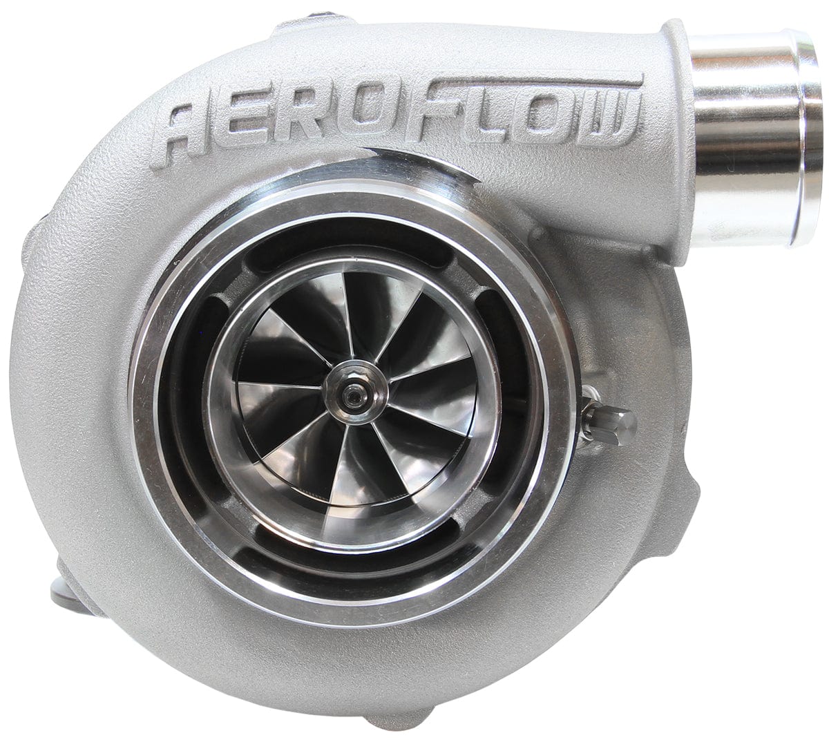 Aeroflow Performance External Wastegate, V-Band Inlet & Exhaust Flanges Aeroflow BOOSTED 5855 V-Band .83 Turbocharger 750HP, Natural Cast Finish AF8005-3033 SR