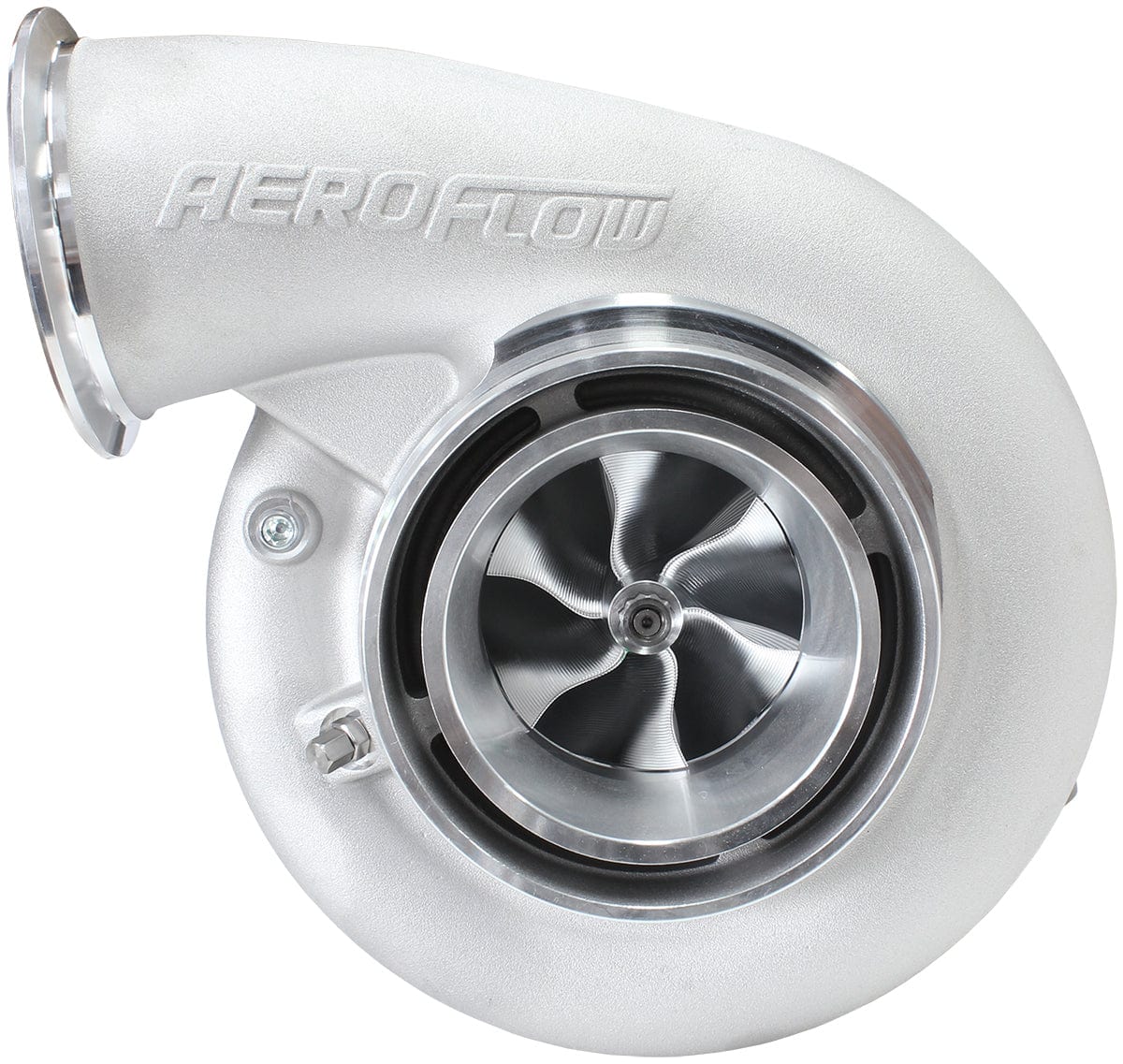 Aeroflow Performance External Wastegate, V-Band Inlet & Exhaust Flanges Aeroflow BOOSTED B7875 1.28 Reverse Rotation Turbocharger 1150HP, Natural Cast Finish AF8 SR