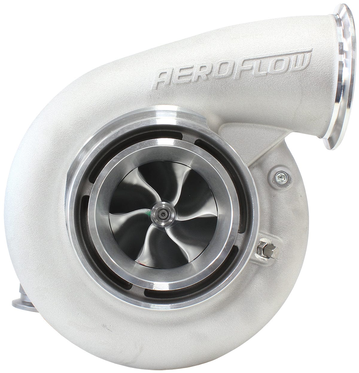 Aeroflow Performance External Wastegate, V-Band Inlet & Exhaust Flanges Aeroflow BOOSTED B7875 V-Band 1.28 Turbocharger 1150HP, Natural Cast Finish AF8006-4025 SR