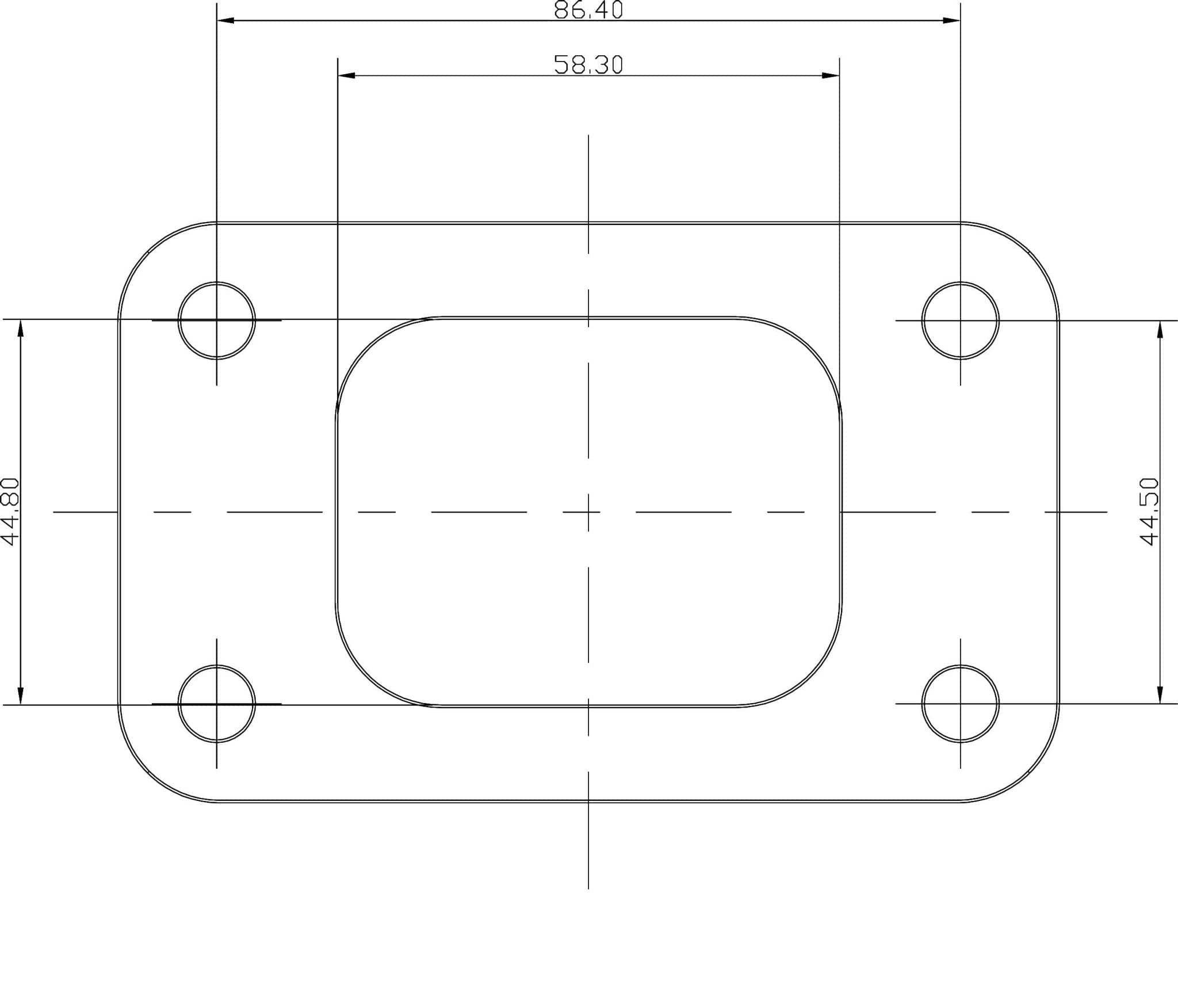 Aeroflow Performance Fabrication AF9551-0002 T3 Stainless Steel Turbine Inlet Flange Weld-On Suit GT30/GT35 SR