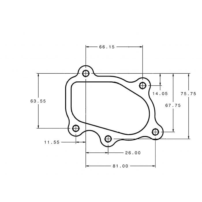 Aeroflow Performance Fabrication Stainless Steel Turbine Outlet Flange Weld-On Suit SR