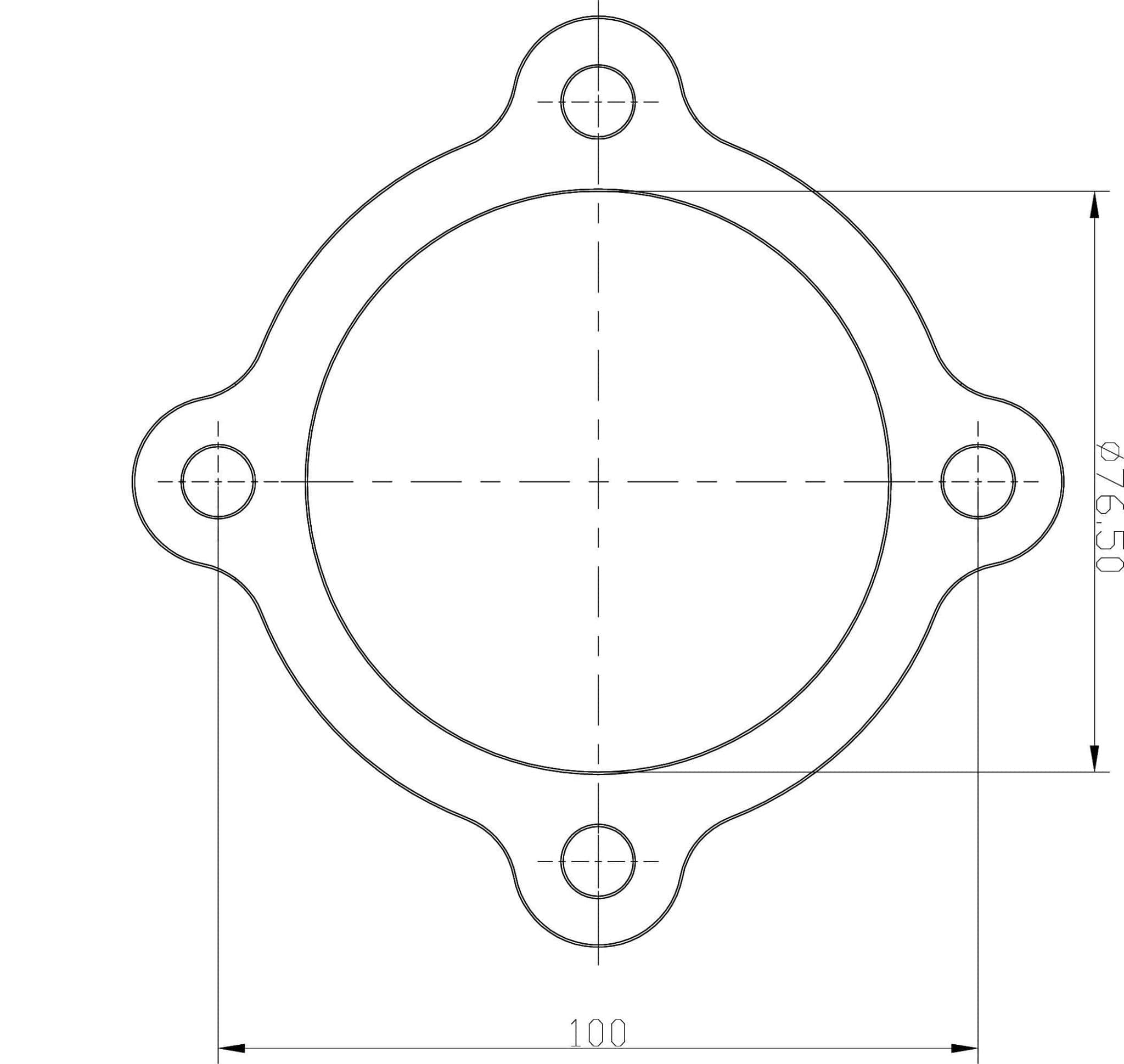 Aeroflow Performance Fabrication Stainless Steel Turbine Outlet Flange Weld-On Suit SR
