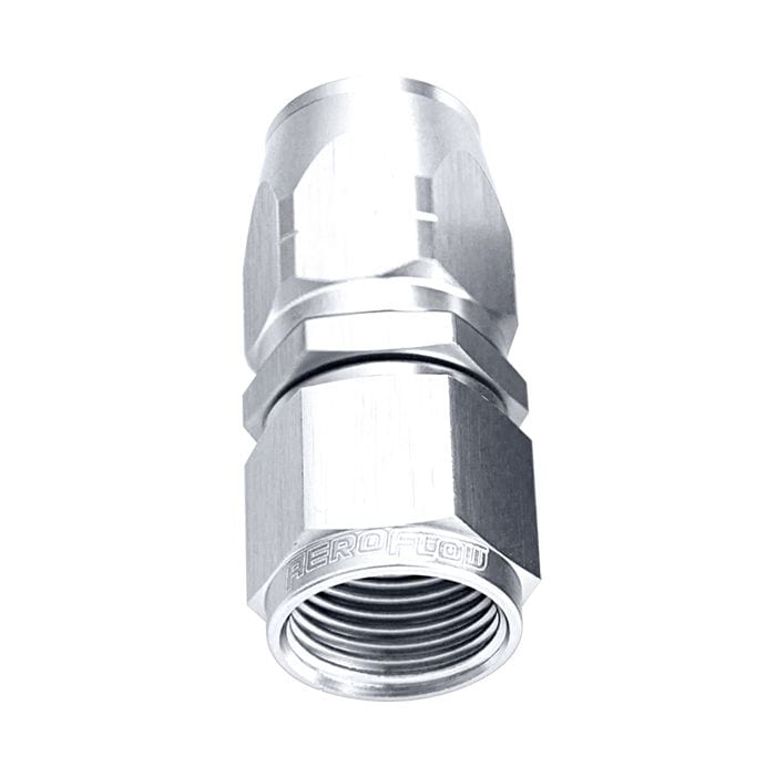 Aeroflow Performance Fittings 500 / 550 Series Cutter Style Full Flow Swivel Straight Hose End SR