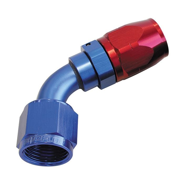 Aeroflow Performance Fittings 500 Series Cutter Swivel 60° Hose End. Suits 100 & 450 Series Hose SR
